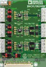ADI公司的業(yè)界領(lǐng)先RS485器件與Bourns外部保護(hù)專業(yè)技術(shù)的完美聯(lián)姻，造就出專為解決通信端口最大設(shè)計(jì)問題而生的EVAL-CN0313-SDPZ:滿足EMC的規(guī)定。  通過認(rèn)證的EMC兼容RS-485接口設(shè)計(jì)工具，輕松實(shí)現(xiàn)RS-485接口保護(hù)