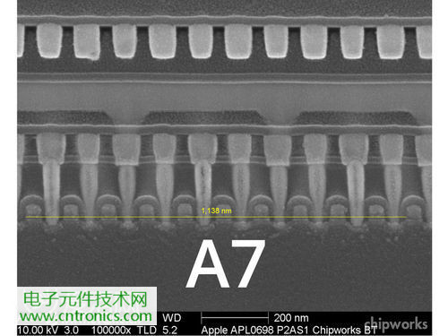 iPhone 5S芯片級(jí)拆解，顯微鏡下的A7處理器揭秘
