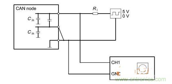  Cdiff測試原理（CANnode輸出線從上往下為CANH、CANL、GND）